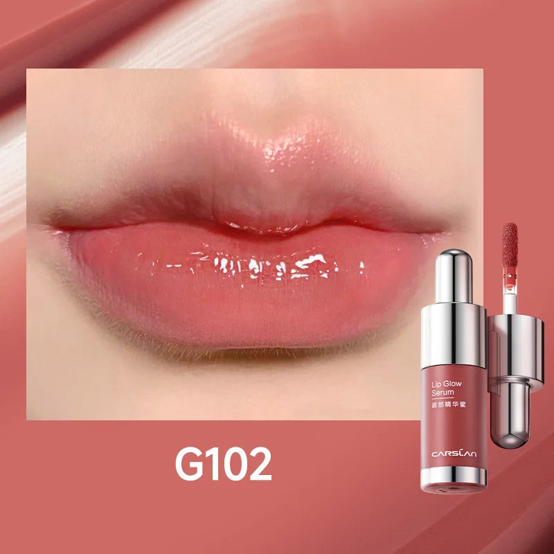 CARSLAN Tinted Lip Glow Serum Essential oil Moisturizing Lip Glaze Plumper Mirror Water Lip Gloss Lipstick Cosmetics