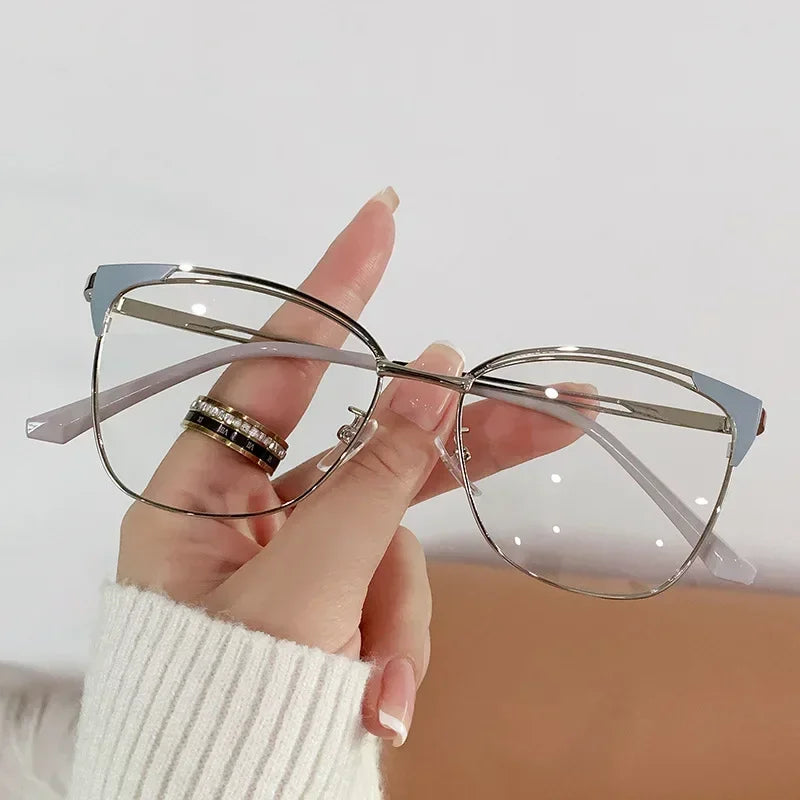 Retro Lady Cat Eye Glasses Frame Anti Blue Light Photochromic Glasses Computer Goggles Women Eyewear Clear Lens Gafas Mujer