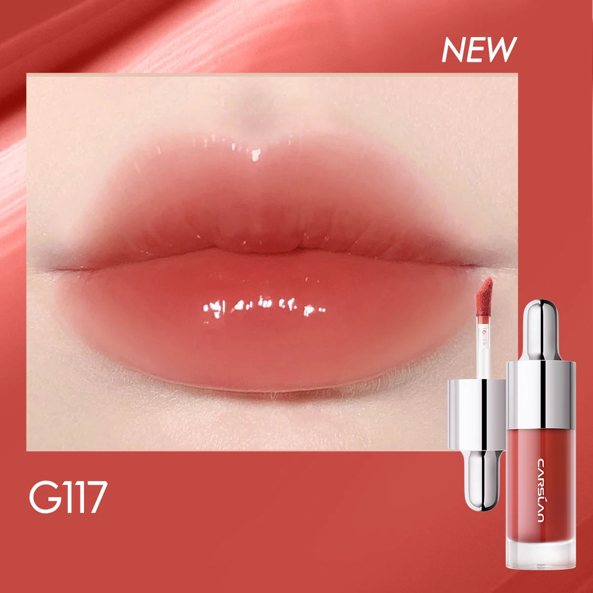 CARSLAN Tinted Lip Glow Serum Essential oil Moisturizing Lip Glaze Plumper Mirror Water Lip Gloss Lipstick Cosmetics