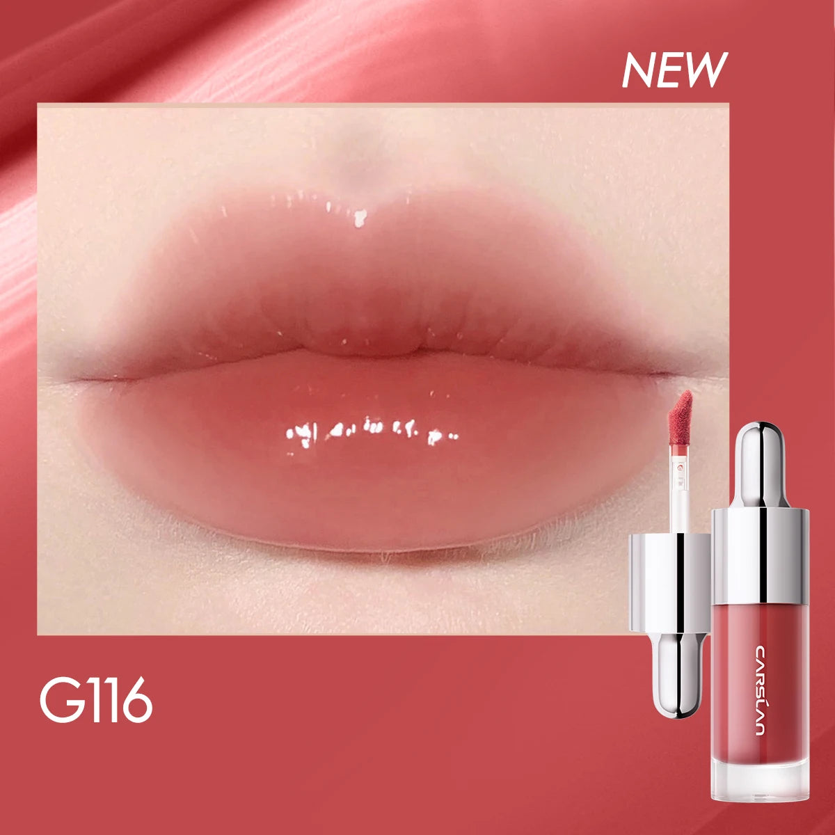 CARSLAN Tinted Lip Glow Serum Essential oil Moisturizing Lip Glaze Plumper Mirror Water Lip Gloss Lipstick Cosmetics