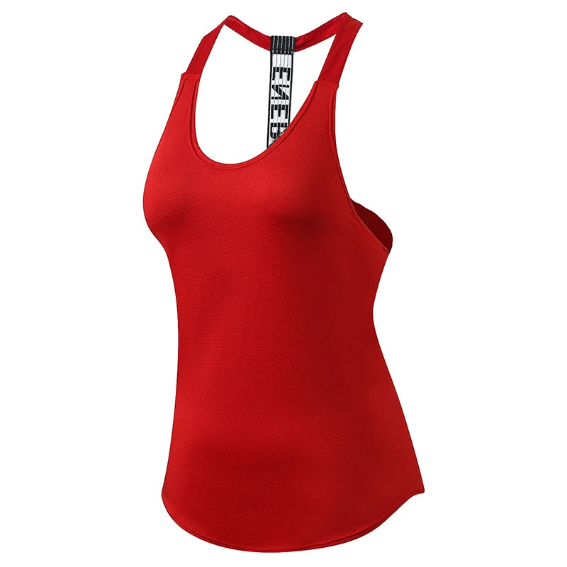 2025 Gym Tops Women's Sports Top Letter Backless Shirts Sleeveless Yoga Tops Fitness Running Quick Dry Tank Crop Top