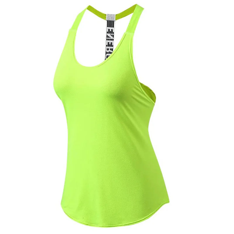 2025 Gym Tops Women's Sports Top Letter Backless Shirts Sleeveless Yoga Tops Fitness Running Quick Dry Tank Crop Top