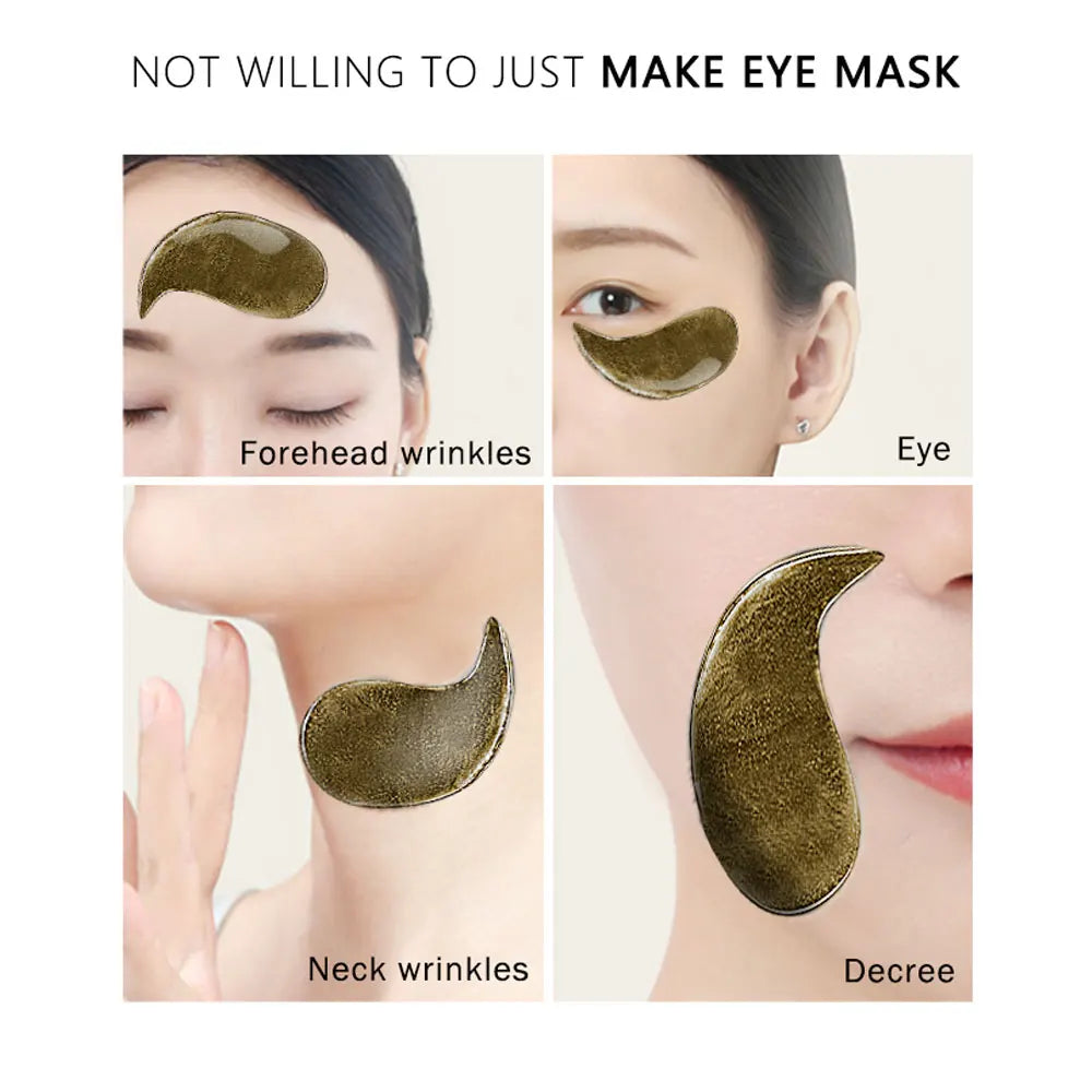 ARTISCARE Black Pearl Eye Patches 60pcs for Moisturizing and Dark Circles Collagen Under Eye Mask Skin Care Products