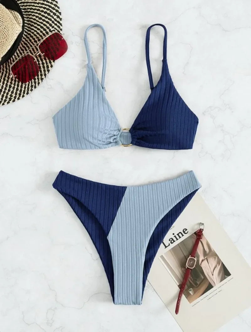 2025 Sexy Bikinis Women's Swimwear Push Up High Waist Swimsuits High Cut Bathing Suits Push Up Beach Bikini Set Female Biquini