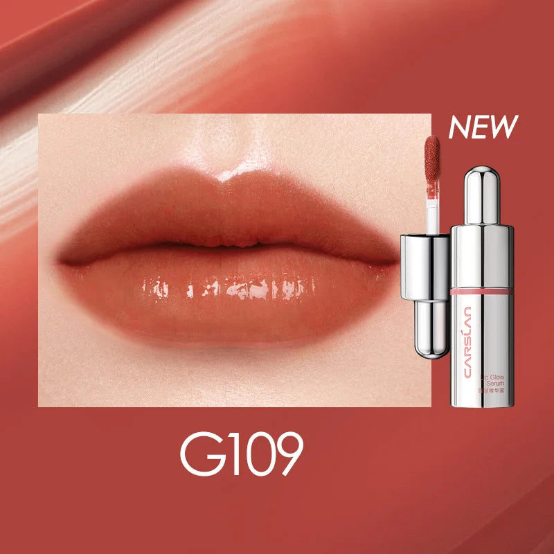 CARSLAN Tinted Lip Glow Serum Essential oil Moisturizing Lip Glaze Plumper Mirror Water Lip Gloss Lipstick Cosmetics