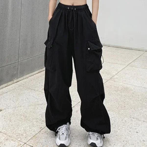 Retro American Work Pants Women's Summer New Style Super Hot INS Spicy Girl Casual Straight Leg Wide Leg Long Trousers