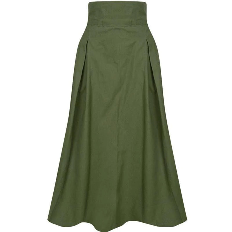 2025 New Autumn Black Skirts Womens Korean Fashion Solid Color Big Swing Female Skirt Long Skirt Wild High Waist Bow Slim Skirts