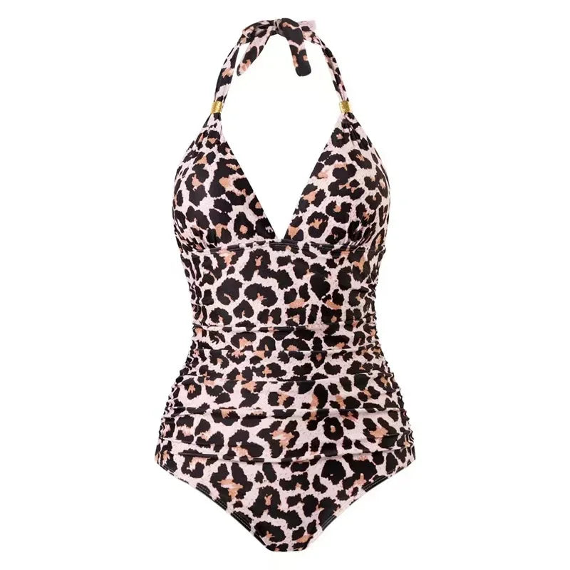 2025 Sexy One Piece Tankini Plus Size Swimwear Women Black Halter Hot Monokini Swimsuit Push Up Bathing Suit High Waist Bodysuit