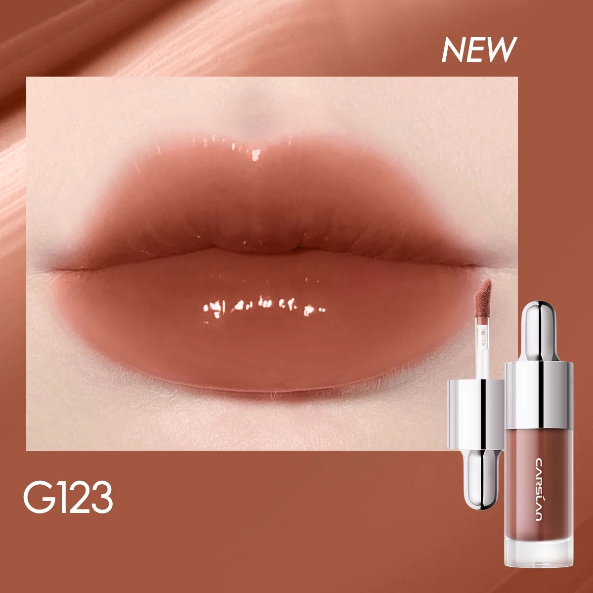 CARSLAN Tinted Lip Glow Serum Essential oil Moisturizing Lip Glaze Plumper Mirror Water Lip Gloss Lipstick Cosmetics
