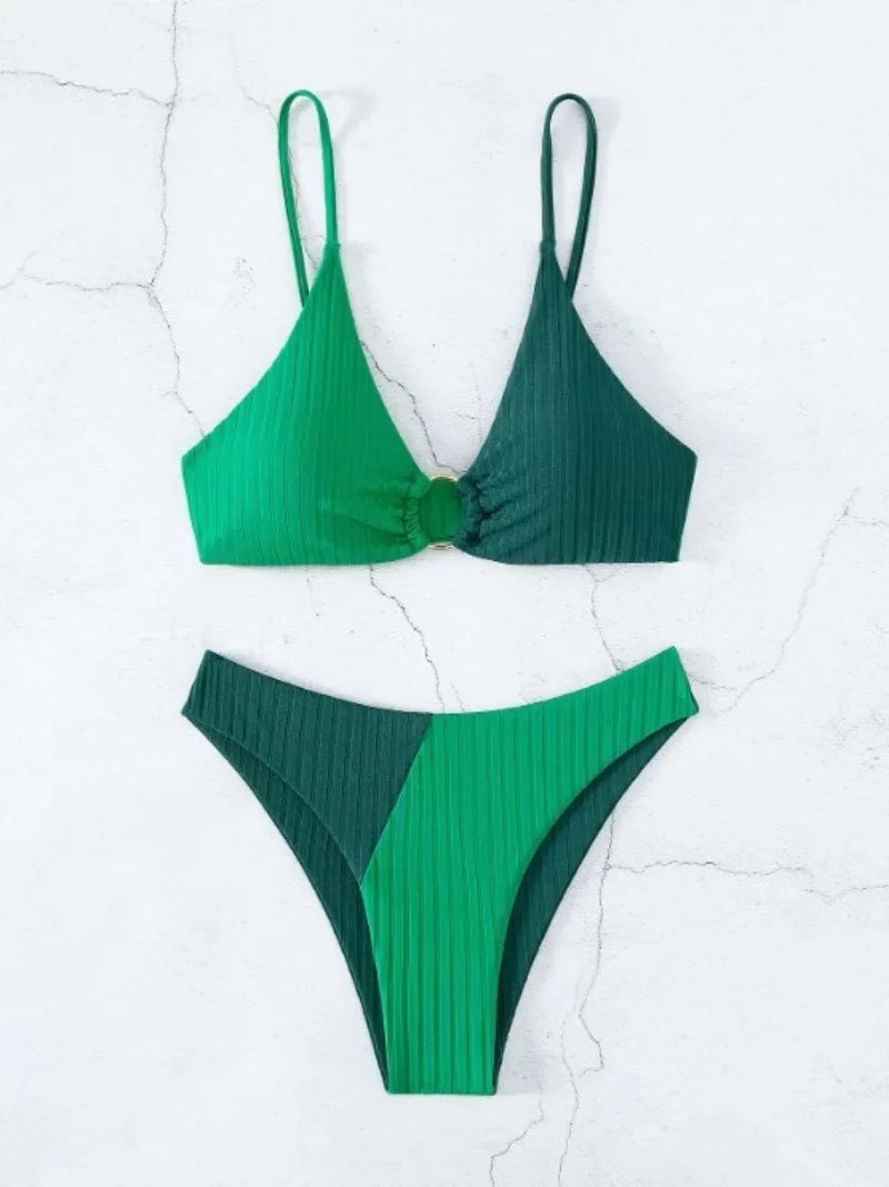 2025 Sexy Bikinis Women's Swimwear Push Up High Waist Swimsuits High Cut Bathing Suits Push Up Beach Bikini Set Female Biquini