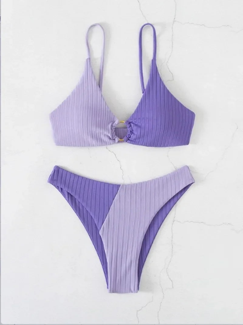 2025 Sexy Bikinis Women's Swimwear Push Up High Waist Swimsuits High Cut Bathing Suits Push Up Beach Bikini Set Female Biquini