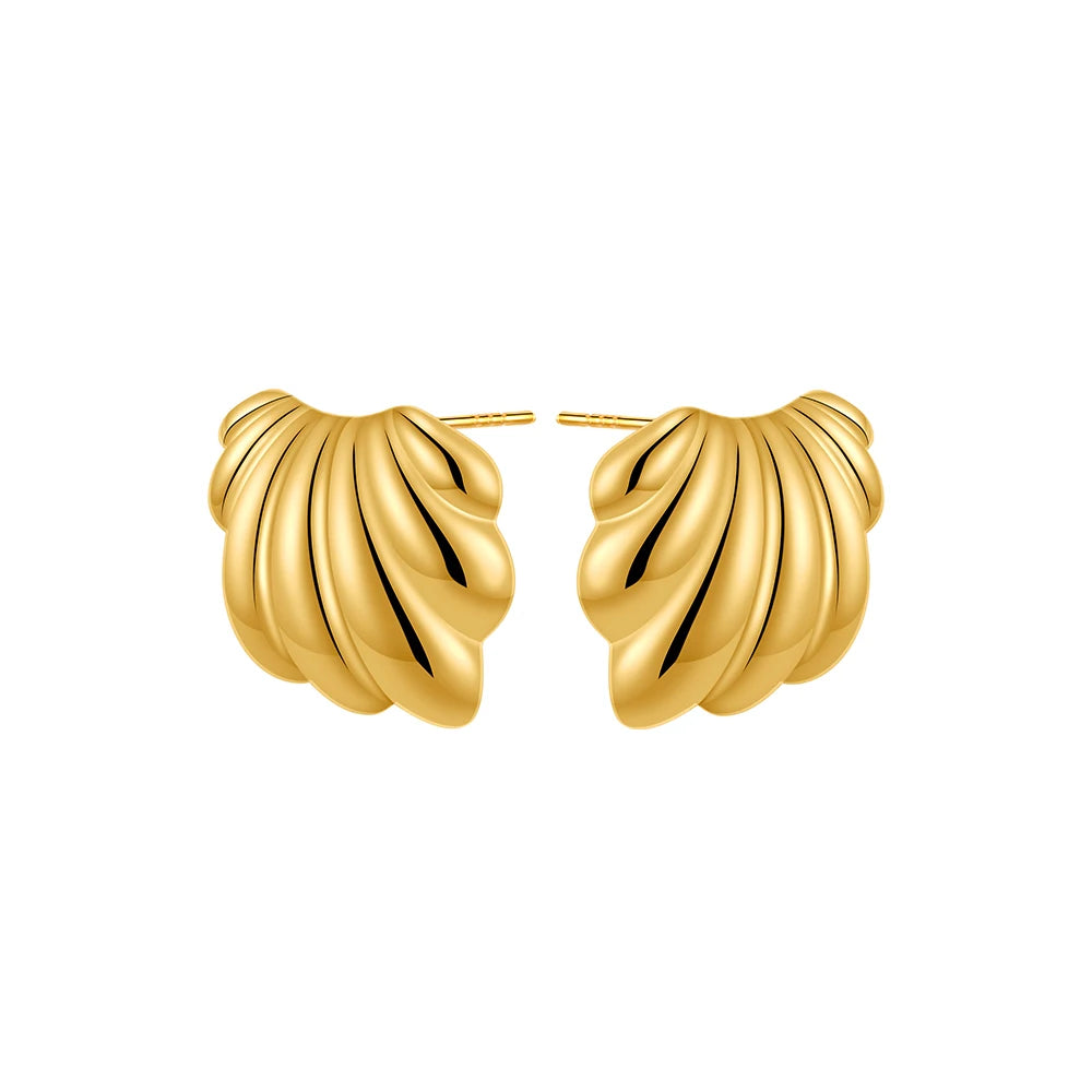 Trendy Stainless Steel Multilayer Circle Twist Knot Earrings for Women Texture Mixed Color Gold Plated Statement Earring Bijoux