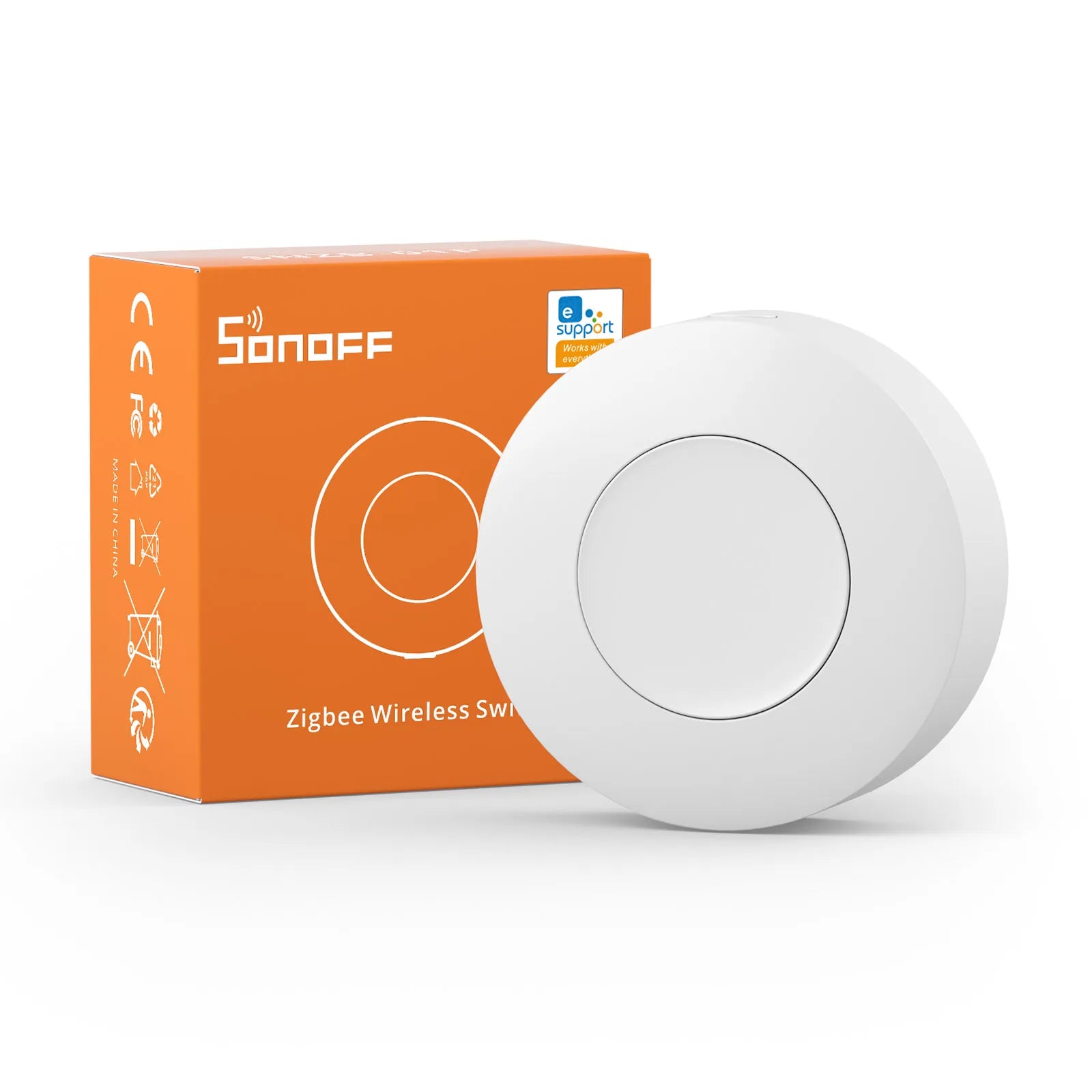SONOFF SNZB-01P Zigbee Wireless Switch Custom Button Action Smart Scene Support NSPanel Pro, ZB Bridge Pro, and ZBDongle-E.