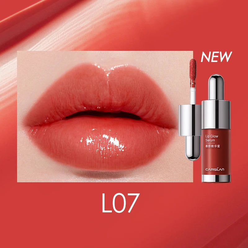 CARSLAN Tinted Lip Glow Serum Essential oil Moisturizing Lip Glaze Plumper Mirror Water Lip Gloss Lipstick Cosmetics