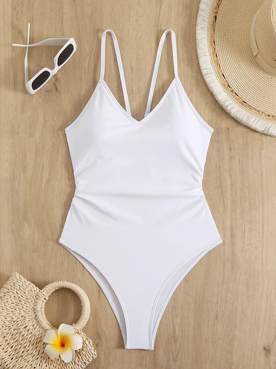 Sexy Bikinis Woman Swimwear One Piece Women's Swimsuit 2025 Female High Leg Bath Bathing Suits Swimming for Beach Wear Monokini