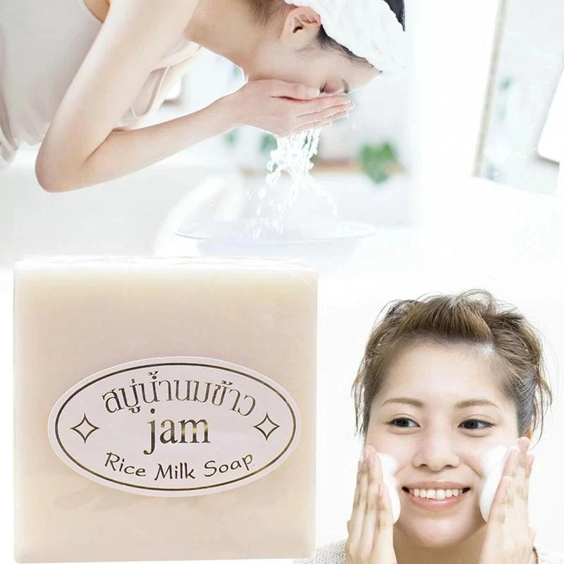 10pcs Thailand  Rice Milk Soap 65g Original Thailand Handmade Soap Rice Milk Soap Goat Milk Soap Rice Soap for Face