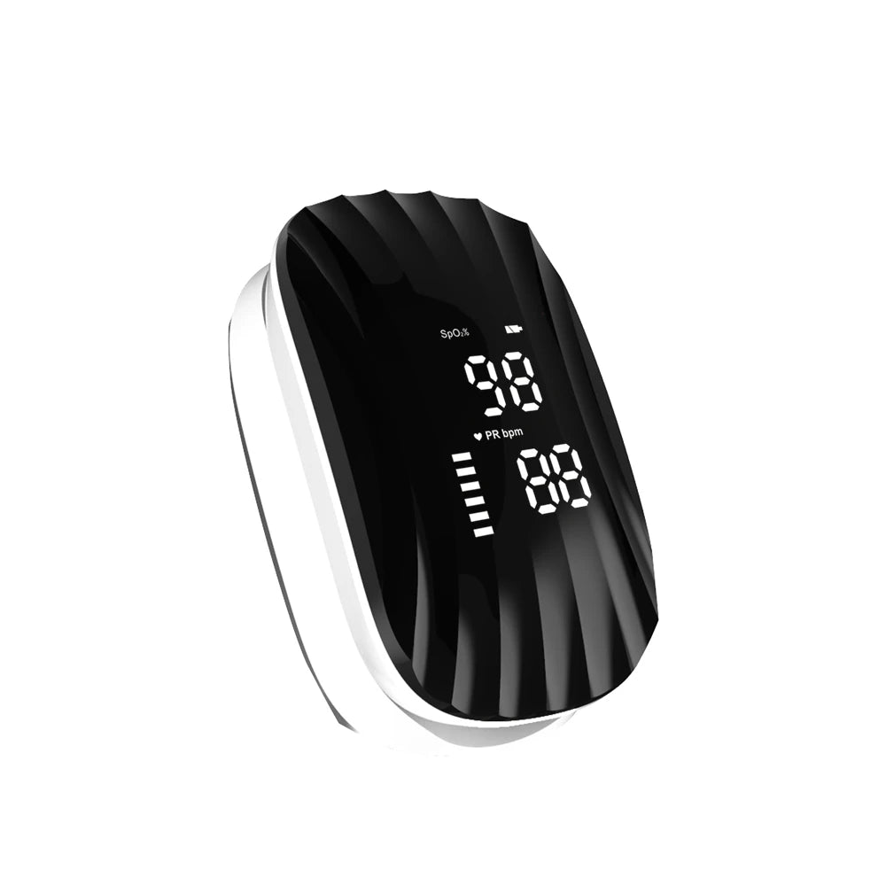 Rechargeable Medical Oximeter Strap Lanyard Fingertip Pulse Oximeter Blood Oxygen Saturation Monitor Digital LED Display Child