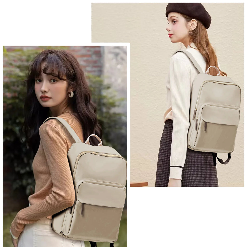 New Simple Large Capacity Backpack Women Travel Business Teacher Backpack Laptop Shoulder Bag Girl School Student Backpack Purse