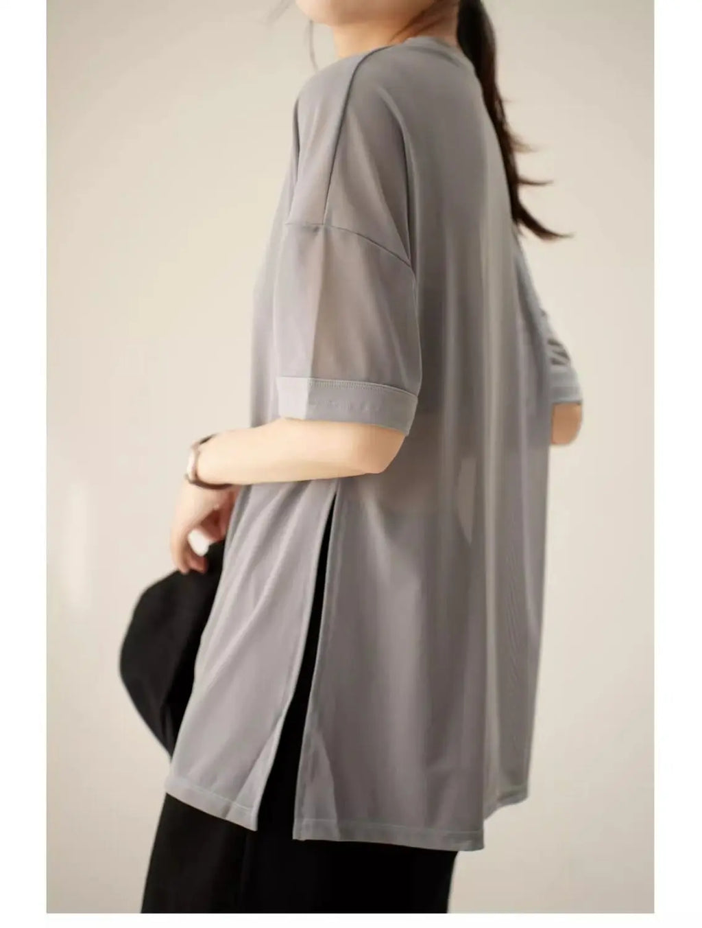 Summer Large Size Fitness Loose Running Sports Hoodie Mesh Round Neck Short Sleeve T-Shirt Breathable Quick Dry Yoga Top Gym