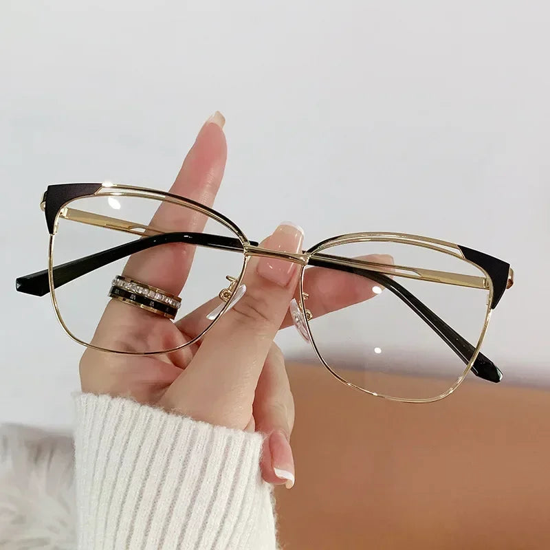Retro Lady Cat Eye Glasses Frame Anti Blue Light Photochromic Glasses Computer Goggles Women Eyewear Clear Lens Gafas Mujer