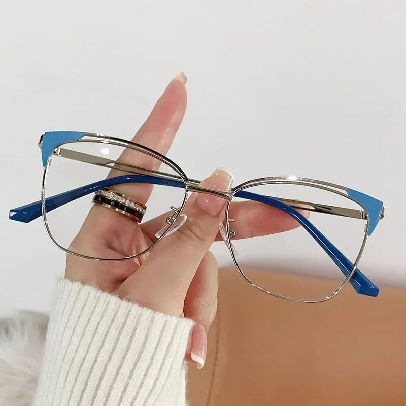 Retro Lady Cat Eye Glasses Frame Anti Blue Light Photochromic Glasses Computer Goggles Women Eyewear Clear Lens Gafas Mujer