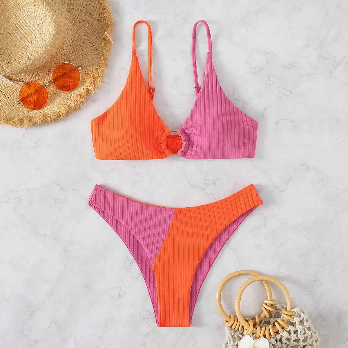 2025 Sexy Bikinis Women's Swimwear Push Up High Waist Swimsuits High Cut Bathing Suits Push Up Beach Bikini Set Female Biquini