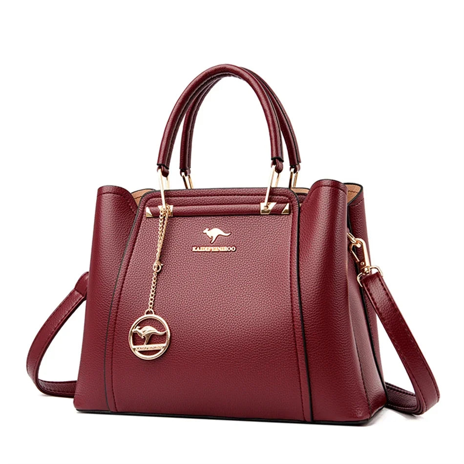 2025 Luxury Women Designer 3 Layers Shoulder Crossbody Sac Ladies Large Capacity Leather Handbags Shopper Brand Messenger Totes
