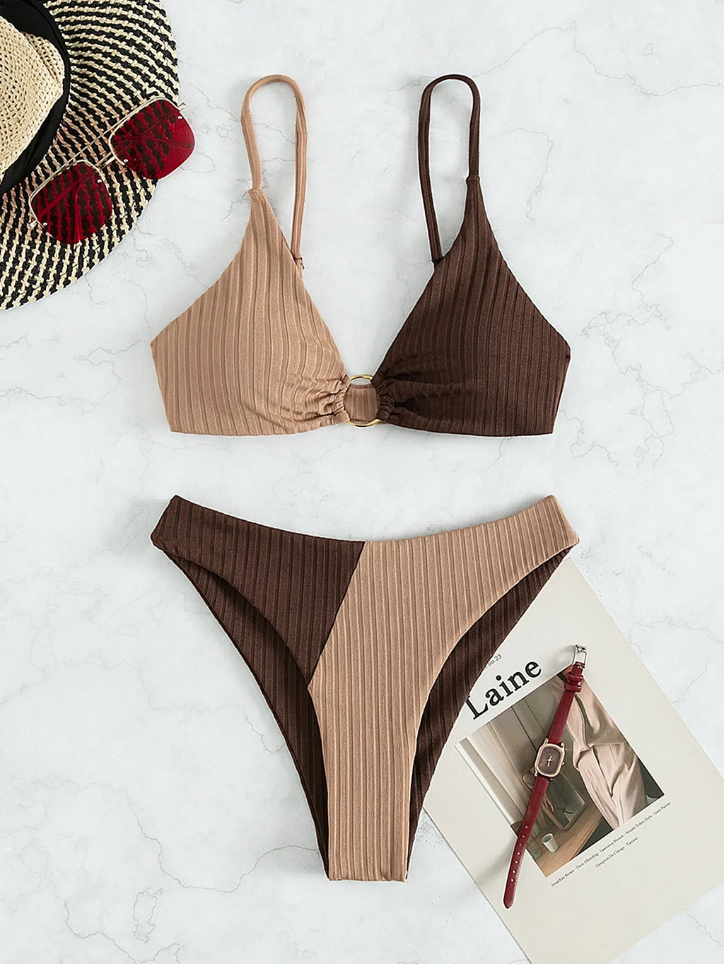 2025 Sexy Bikinis Women's Swimwear Push Up High Waist Swimsuits High Cut Bathing Suits Push Up Beach Bikini Set Female Biquini