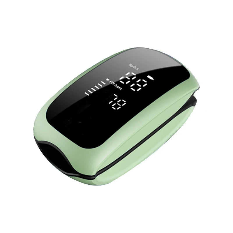 Rechargeable Medical Oximeter Strap Lanyard Fingertip Pulse Oximeter Blood Oxygen Saturation Monitor Digital LED Display Child