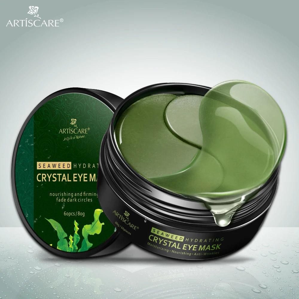 ARTISCARE Seaweed Eye Mask 60pcs for Dark Circles Collagen Gel Moisturizing Eye Patches Eyes Care