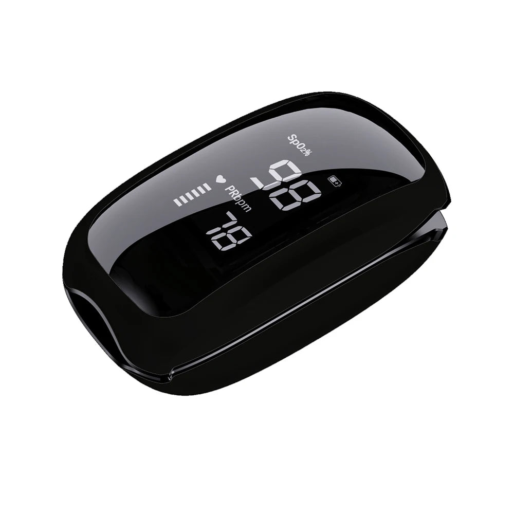 Rechargeable Medical Oximeter Strap Lanyard Fingertip Pulse Oximeter Blood Oxygen Saturation Monitor Digital LED Display Child