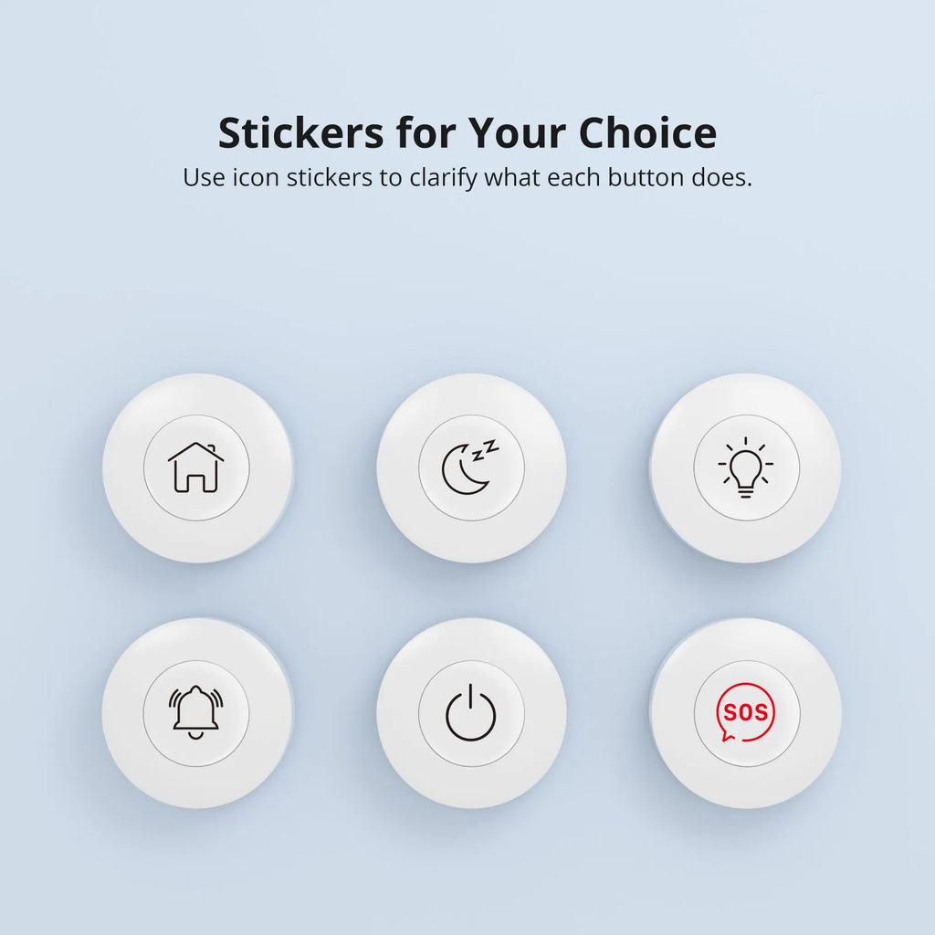 SONOFF SNZB-01P Zigbee Wireless Switch Custom Button Action Smart Scene Support NSPanel Pro, ZB Bridge Pro, and ZBDongle-E.