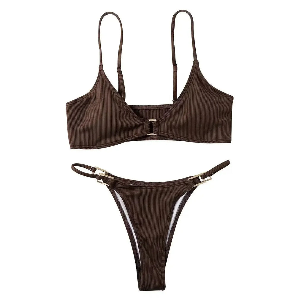 2025 New Sexy Low Waist Soild Bikini Women Swimwear Push Up Female Swimsuit Bikinis Set Brazilian Bathing Biquini Suit Beachwear