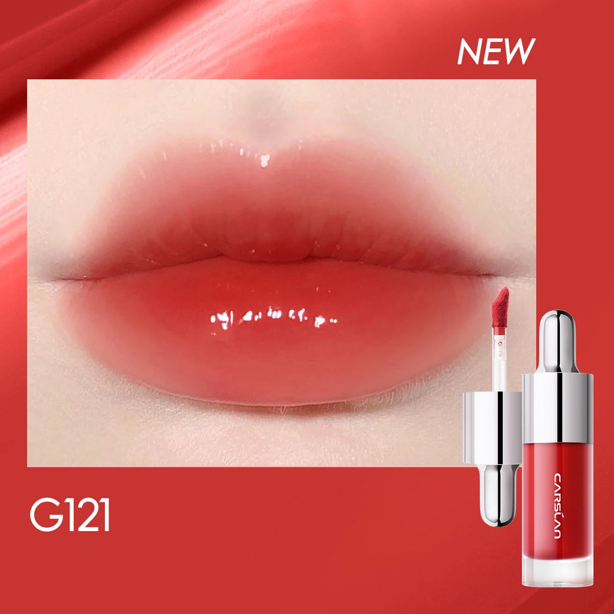 CARSLAN Tinted Lip Glow Serum Essential oil Moisturizing Lip Glaze Plumper Mirror Water Lip Gloss Lipstick Cosmetics