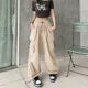 Retro American Work Pants Women's Summer New Style Super Hot INS Spicy Girl Casual Straight Leg Wide Leg Long Trousers