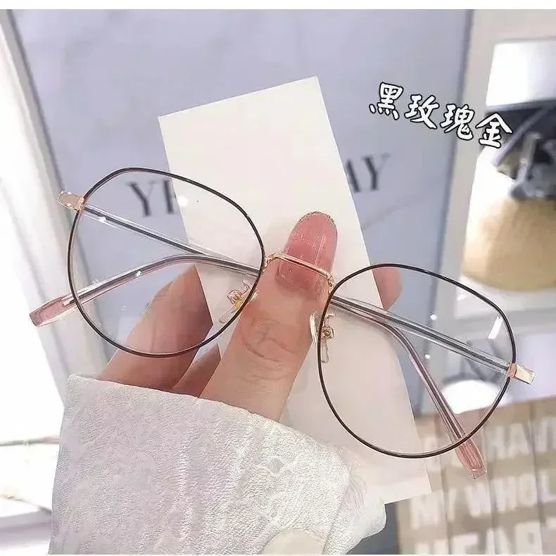 Luxury Myopia Glasses Classic Vintage Anti-blue Light Eyeglasses Women Men Minus Diopter Eyewear Prescription with 0 -0.5To -6.0